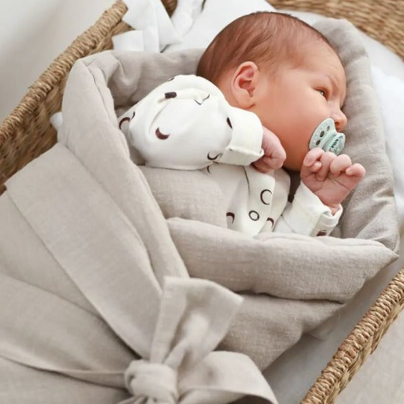 Baby Wrapper Linen Beige | Warm, Geborgenheid & Veiligheid