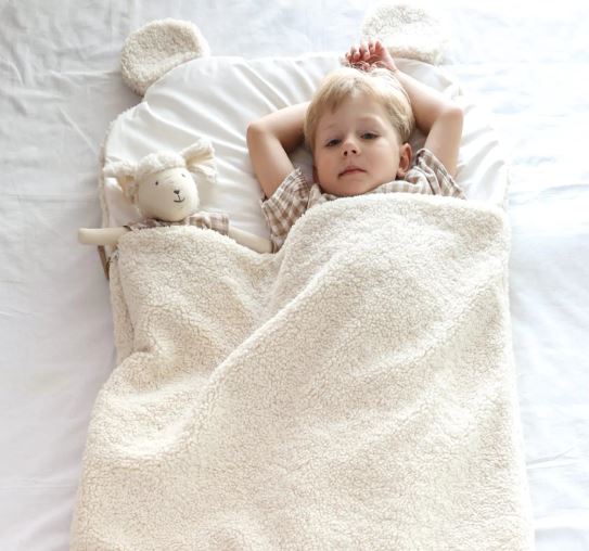 Schlafsack Kleinkind Teddy Stoff | Gemütlich, warm und sicher