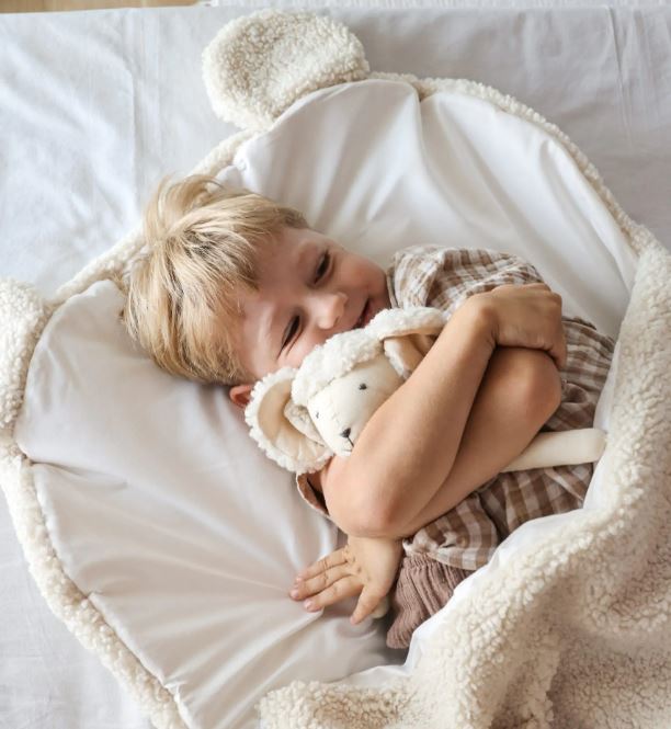 Schlafsack Kleinkind Teddy Stoff | Gemütlich, warm und sicher