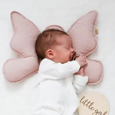 Baby hoofdkussen Linnen - Roos | Perfecte ondersteuning , zacht en super comfortabel.