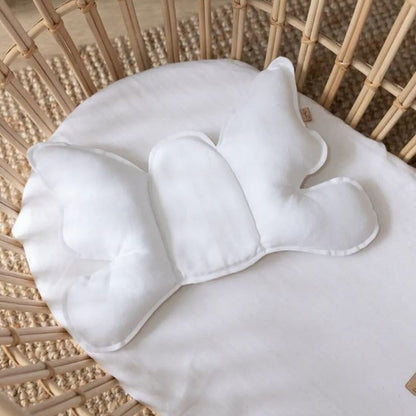 Baby hoofdkussen Linnen - Wit | Perfecte ondersteuning , zacht en super comfortabel.